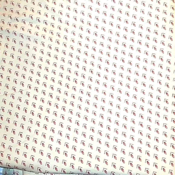 Homamade country farmhouse table cloth tan red - Picture 1 of 2